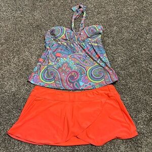 Antonio Melani Paisley Tankini Women’s Size Large